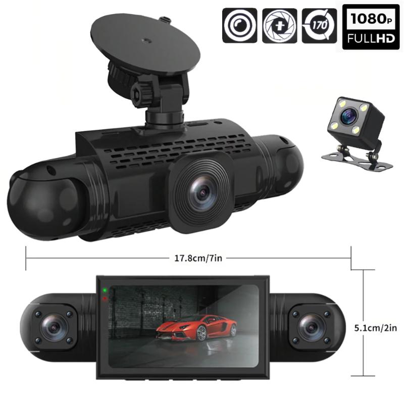 Car DVR 4 Camera Video Recorder Black Box 360 Dash Cam Front Left Right Rear View Camera Night Vision Loop Recording Car Assecories
