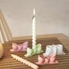 Innovative Silicone Mold Stylish Bowknot Shape Silicone Candle Holder Mold for DIY Crafting and Home Decoration