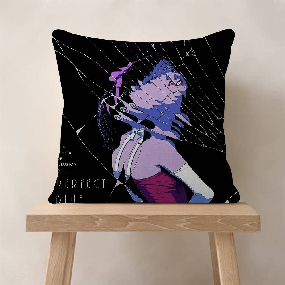 

Perfect Blue Canvas Japanese Anime Personalized Pillow Dust Cover Bedroom Kids Party Decoration Pillowcase Birthday 30x30 cm