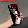 2DFlat Samsung Phone Case Red Roses & Skeleton Face Phone Case Applicable To Galaxy S22 S23 S24 S25ULTRA S26 A12 A13 A14 A15 A16