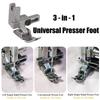 3 In1 Multifunctional Presser Foot T3 Universal Adjustable Single-sided Presser Foot Computerized Flat Bed Sewing Machine Tools