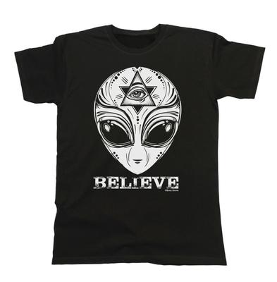 ALIENS Believe T-Shirt Mens Gift Funny Joke Space UFO Illuminati