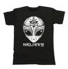 ALIENS Believe T-Shirt Mens Gift Funny Joke Space UFO Illuminati