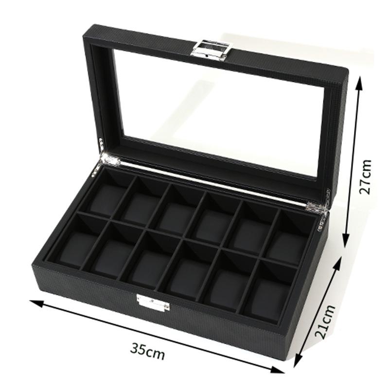 "Carbon Fiber Watch & Jewelry Box for Men and Women"