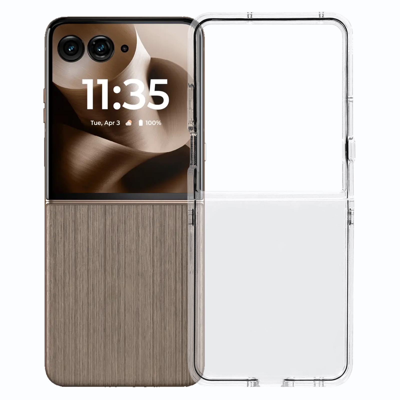 

For Motorola Razr 60 Ultra 5G Clear Phone Case Anti-Scratch Shockproof Hard PC Back Cover As Shown A