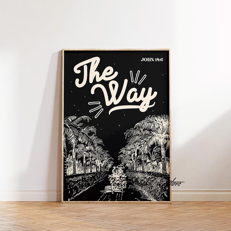 The Way The Truth The Life Jesus Bible Christian Art Poster Canvas Painting Wall Prints Picture for Living Room Home Decor