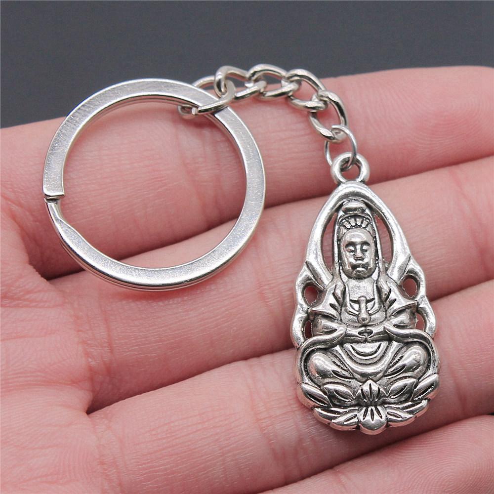 28mm Schlüsselanhänger Buddhismus Vintage Schmuckzubehör QY009