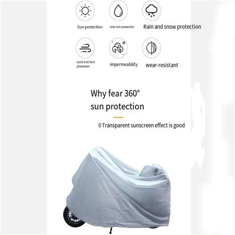 Funda Protectora para Moto Exterior Interior Impermeable para Moto Bicicleta Scooter Exterior Lluvia y Polvo Protección Solar UV Funda para Moto