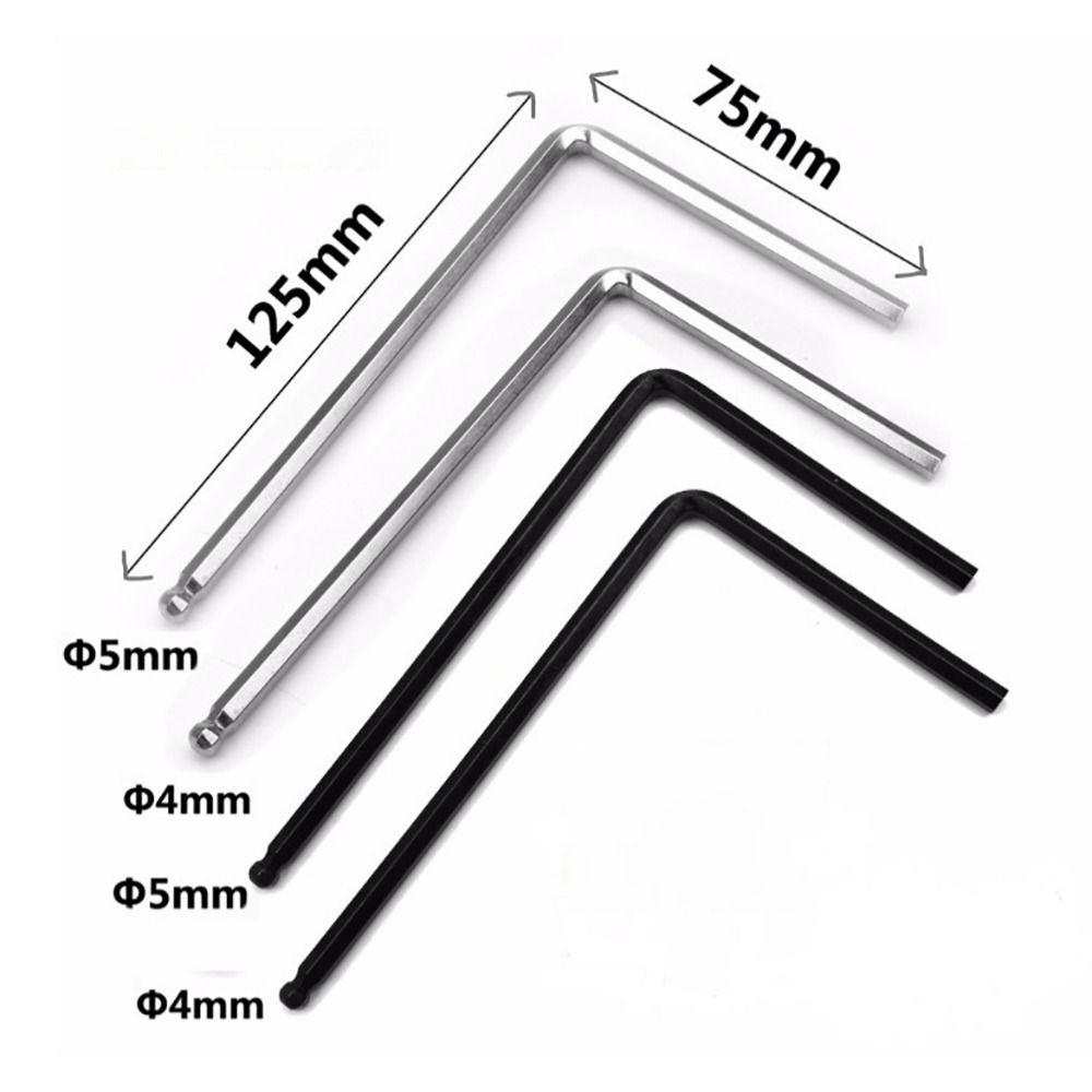 Metal Ball End Guitar Truss Rod Tool 4mm/5mm Regular Hex Wrench Truss Rod Acoustic Guitar Wrench