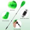 NUOLUX Stainless Steel Gutter Brush, Spider Web Preventer, Cleaner Tool with Telescopic Extension Poles (2 Brushes + 6 Poles), 230cm X 16cm X 8cm