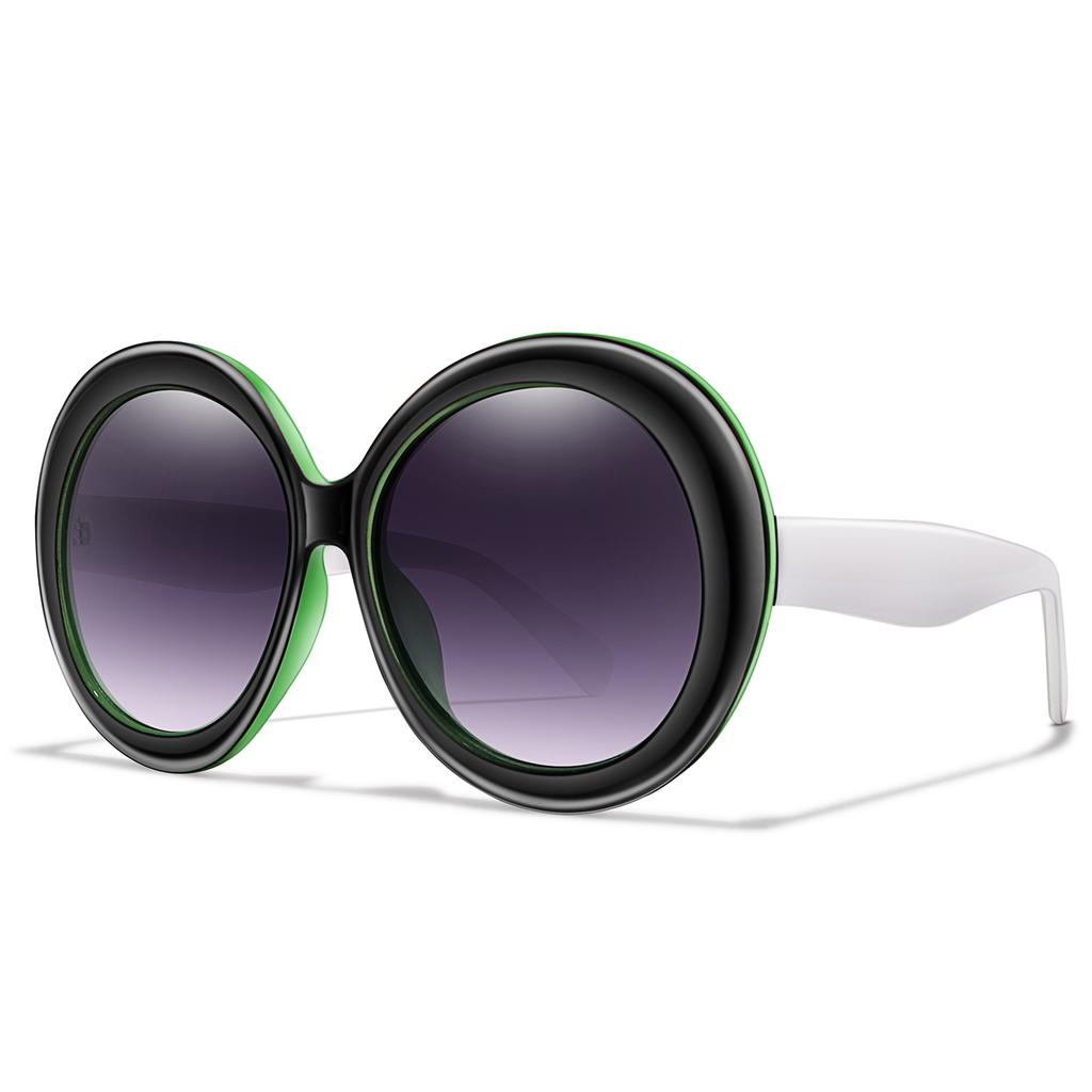 Retro Big Round Unisex Frame Sunglasses Lady Oversized Fashionable Street View Sunglasses Beach Resort Driving Sunglasses UV400
