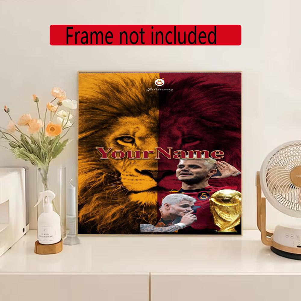 Galatasaray Personalized Name Diamond Paintings Mosaic Wall Round Diamond Art Painting Kits Embroidery Crystal Accessories Frameless