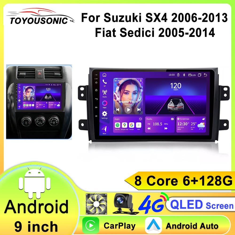 Android 13 Car Radio For Suzuki SX4 2006-2013 Fiat Sedici 2005-2014 Multimedia Video Player Navigation 2din Carplay Stereo Audio