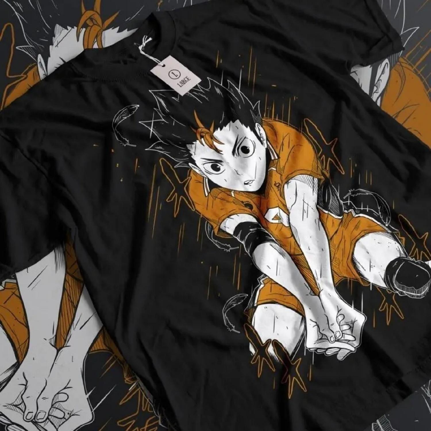 Манга-strip Нисиноя Хайкю Хайкю Аниме Унисекс Футболка Все размеры 100% Хлопок S