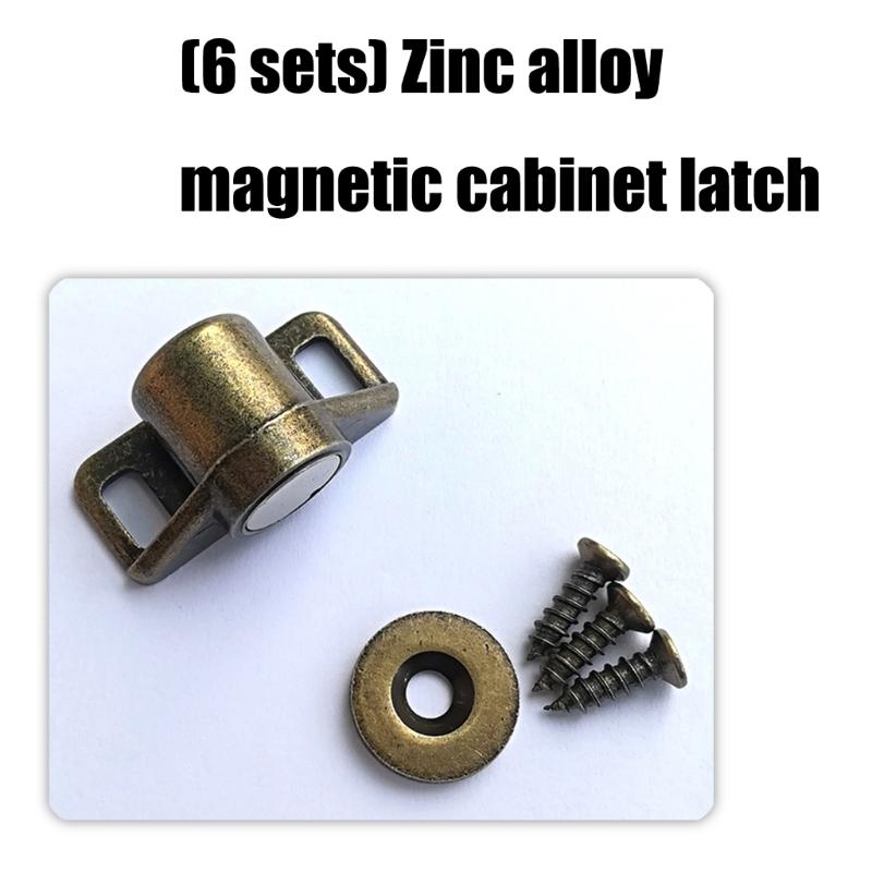 6er-Pack Langlebige Magnetische Türstopper Zinklegierungen Türstopper für Dauerhaften Einsatz an Schränken Schubladen und Kleiderschränken