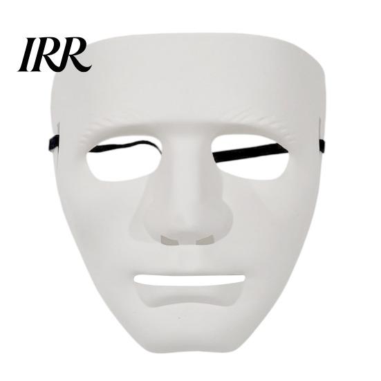 Classic Hip-hop Prop Halloween Mask for Hip Hop Dance Performance, Durable Hard Plastic Ghost Solid Color Party Face Cosplay, Breathable Unisex Stage