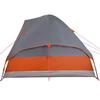 Dome Camping Tent for 4 Persons Grey and Orange Waterproof