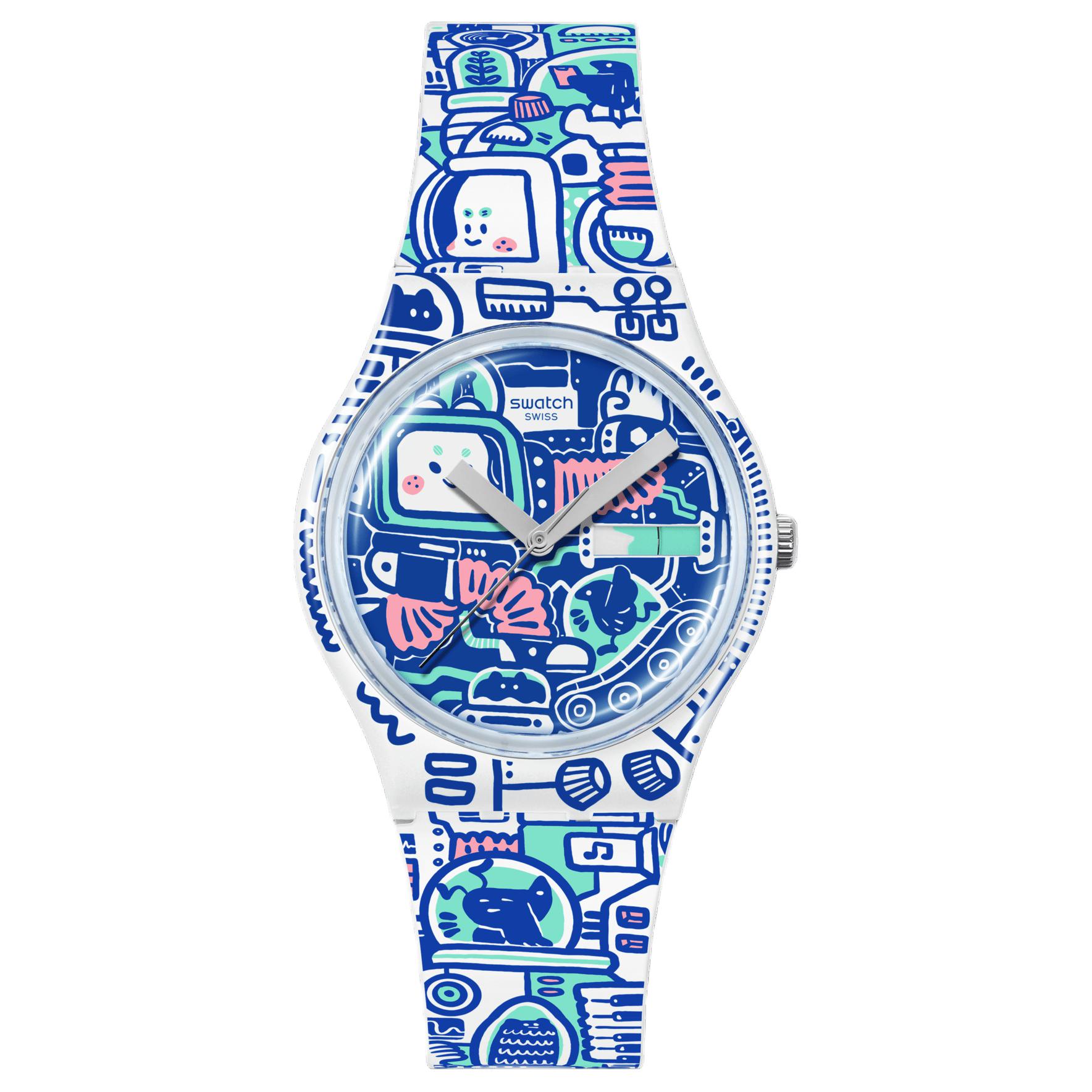 

SWATCH BREAK FREE Quartz Movement 30m Water Resistance Women s Watch 34mm White Dial SO28Z702 White Dial