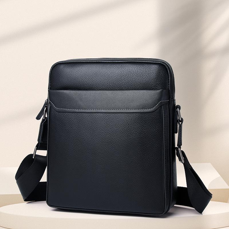 Genuine Leather A High-end Men's Single-shoulder Bag Is A Trendy Spring Crossbody Bag