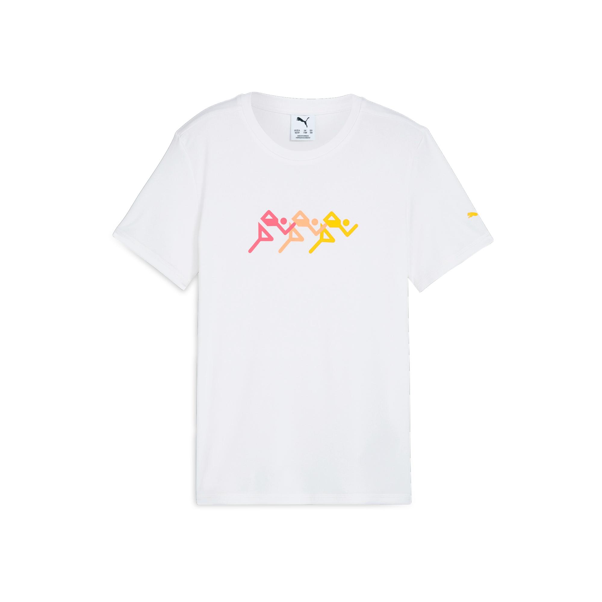 PUMA Run Favorite SSgraphic T Shirt SS25 White Kids 626948-02 116