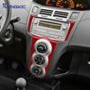 Per Toyota Yaris 2006 2007 2008-2011 Kit Completo Rivestimenti Interni in Fibra di Carbonio Cruscotto e Console Centrale Accessori Set Nero/Rosso
