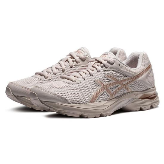 Asics Gel-Flux 4 Comfortable Sports Fabric Synthetic Leather Durable Low-Top Running Shoes Women Sneaker Beige Gold 1012A523-252