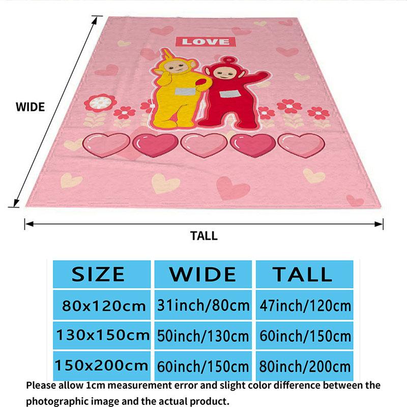 1PC Teletubbies Patterned Flannel Blanket Suitable For All Seasons For Home Decor Warmth And Comfort Gifts Holiday Present