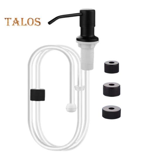 

Диспенсер для мыла для кухонной раковины, насос для столешницы из нержавеющей стали с удлинительной трубкой длиной 1 м, вращение на 360 градусов, антикоррозионный насос для мытья рук для дома 1M чёрный