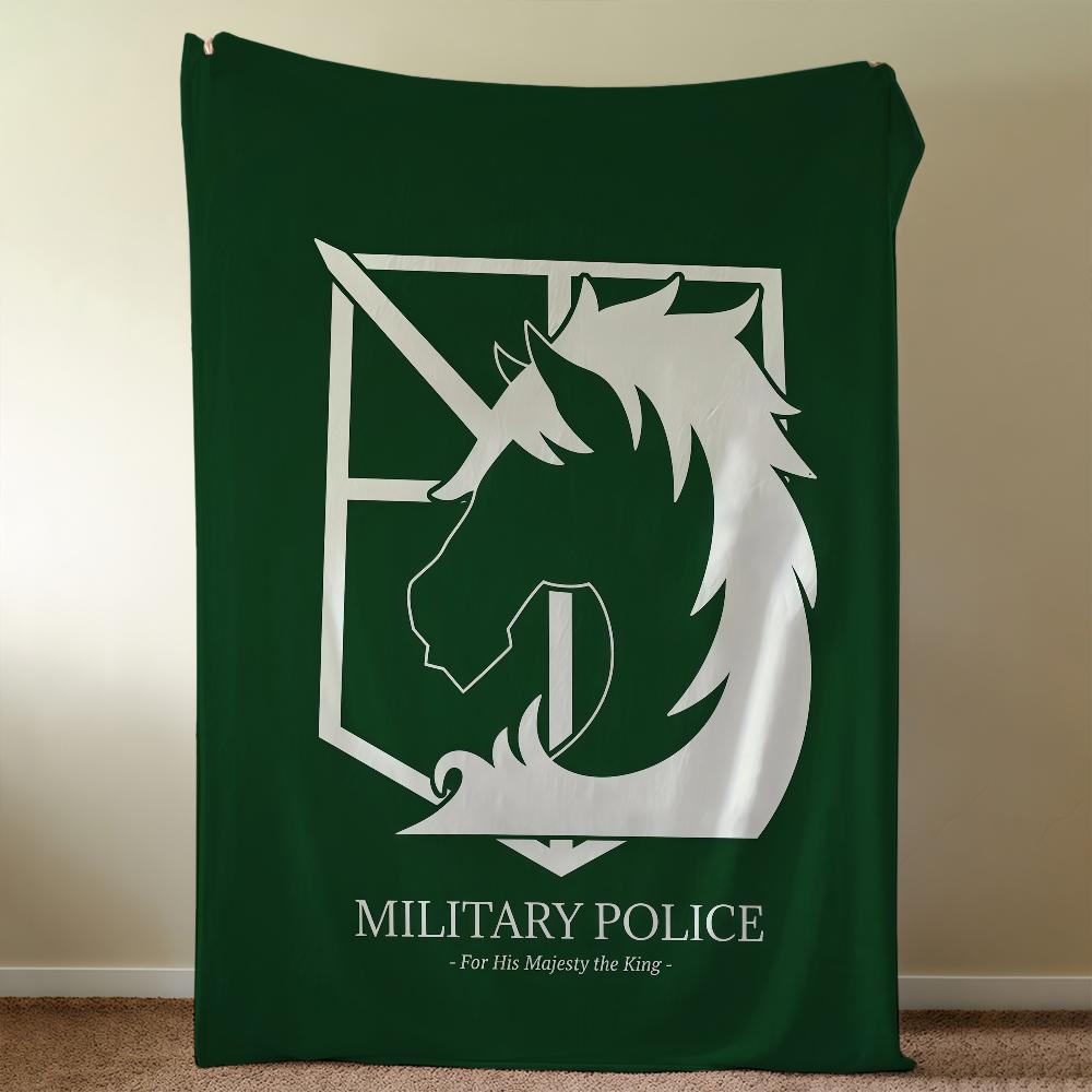 A-AttackS-ES O-OnS Titan Survey Corps Blanket Throw Super Cosy Plush Living Room Sofa Couch Childish Birthday Gifts