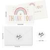 10/50Pcs Rainbow Thank You Cards with Envelopes, Birthday Party Decor & Gift Cards, Appreciation Note Set