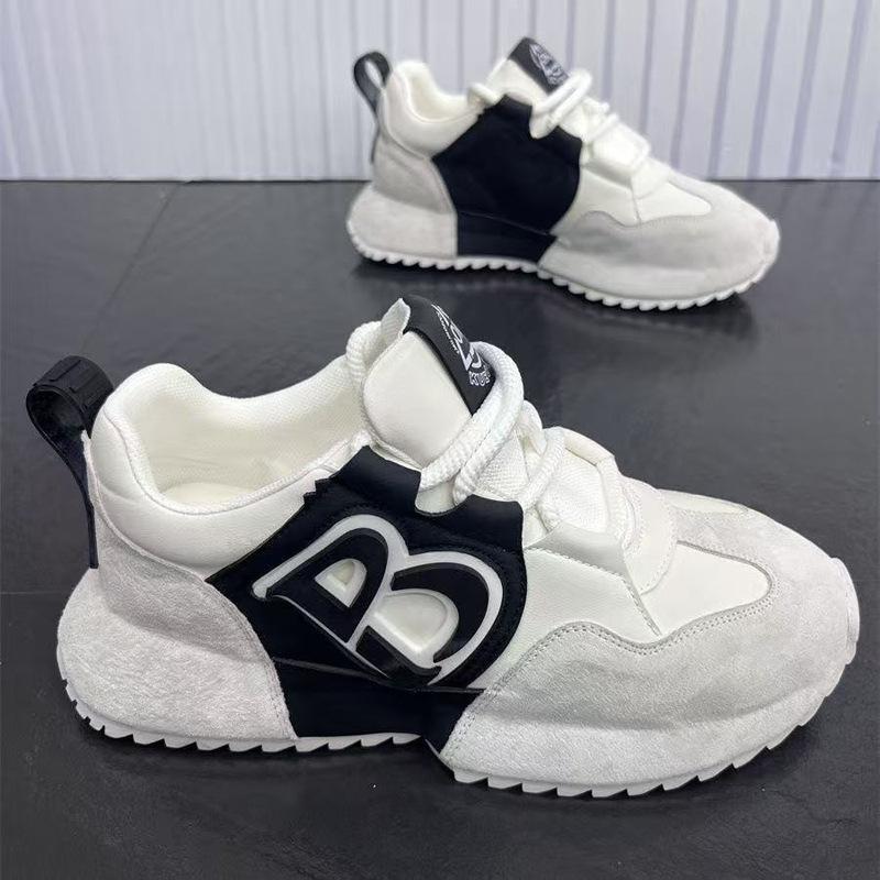 

2025 осень новые мужские туфли модные универсальные повседневные туфли платформа нескользящие износостойкие спортивные туфли мужские папины кроссовки 44