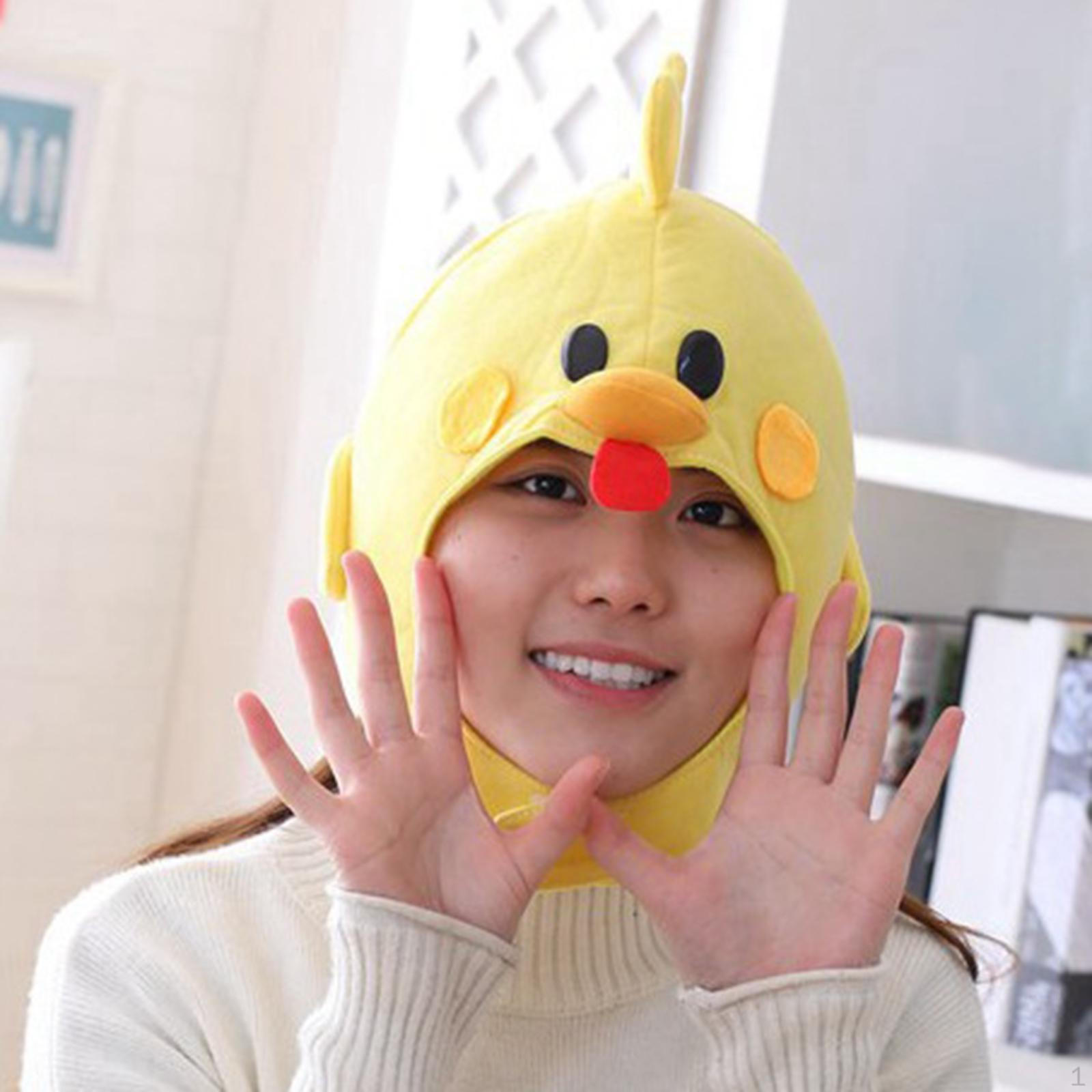 

Chick Hats Hood Costume for Party Headdress Decor жовтий