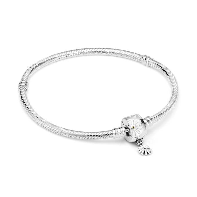 Bracciale a Catena Maglia Me Autentico Argento 925 Bracciale a Catena Serpente Adatto per Charms Originali Brand Europei Gioielli Fai da Te Regalo
