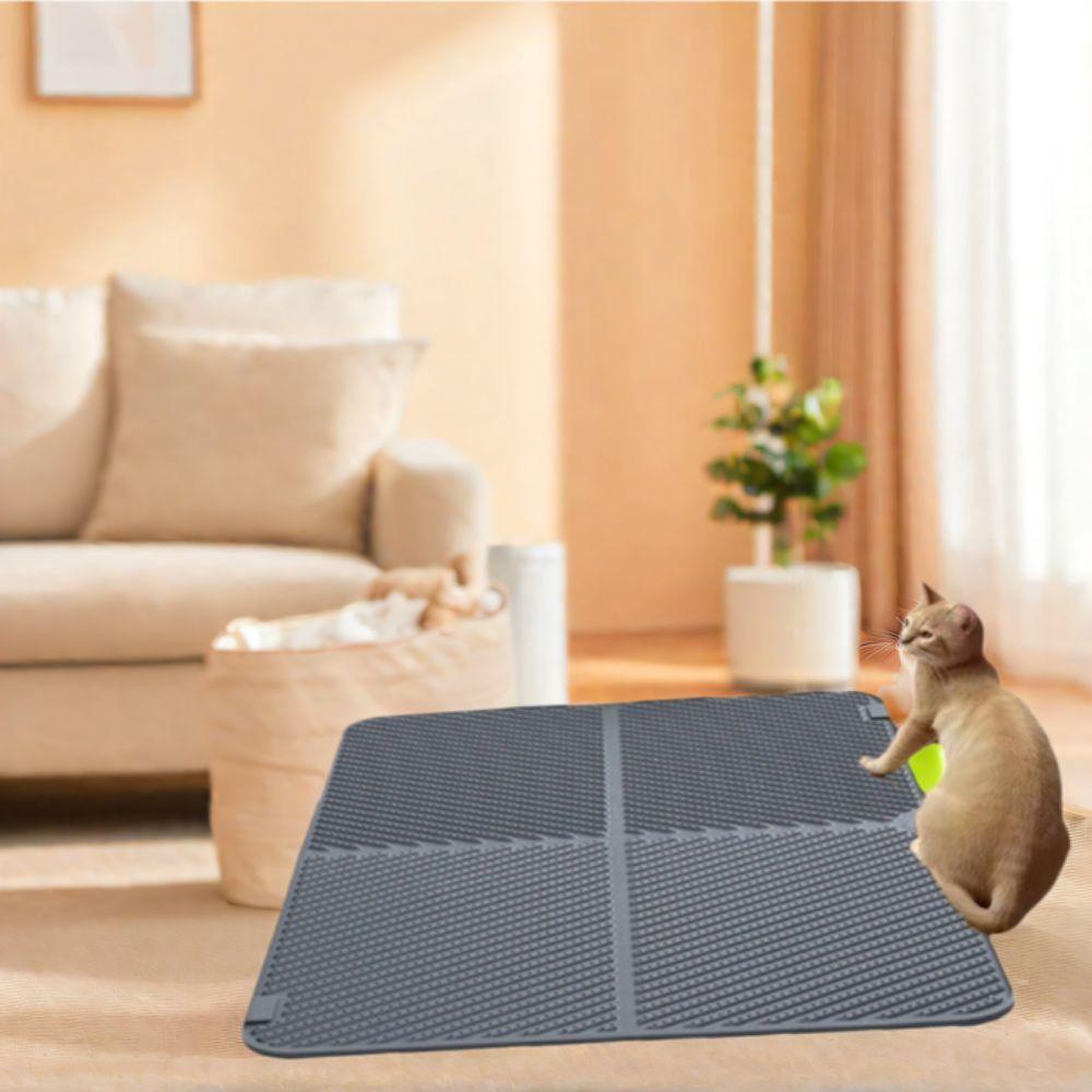 Durable Silicone Cat Litter Pad Soft Anti-Slip Cat Scratch Pad Waterproof Easy To Clean Pet Cleaning Mat Pets