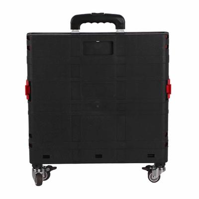 Foldable Utility Cart 4 Silent Brake Universal Wheel Collapsible Handcart Rolling Folding Utility