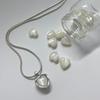 Melliv Silver Heart Mother-of-Pearl Pendant Necklace_mvn07