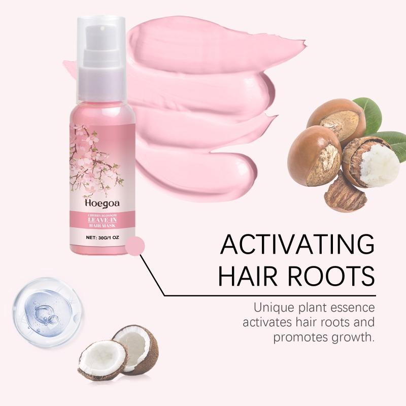 Sakura Leave-in-Haarmaske repariert trockenes, krauses Haar und macht es glatt, glänzend und erfrischend