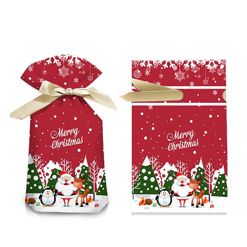 50 Stück/Beutel Kekstüten mit Cartoon-Motiven, Geschenktüten für Feiertage, Äpfel, Neujahr – verschiedene Ausführungen erhältlich