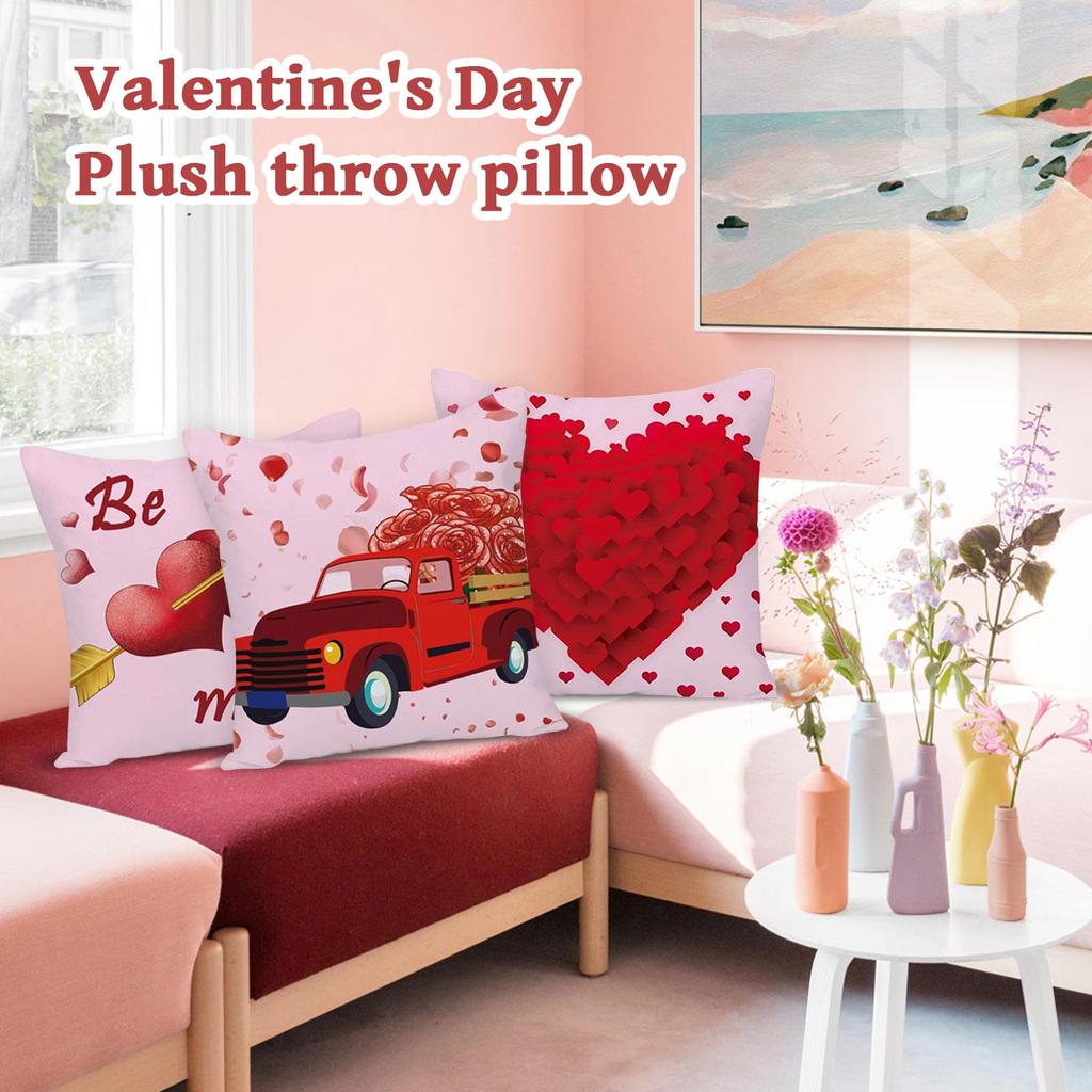 Valentinstag Plüsch Kissenbezug 45*45cm Baum Plüsch Kissenbezug Kissen