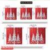 2pcs 2D Flat Printing Merry Christmas Window Drapes Winter Snowscape Trees Holiday Polyester Without Electricity Birthday Party