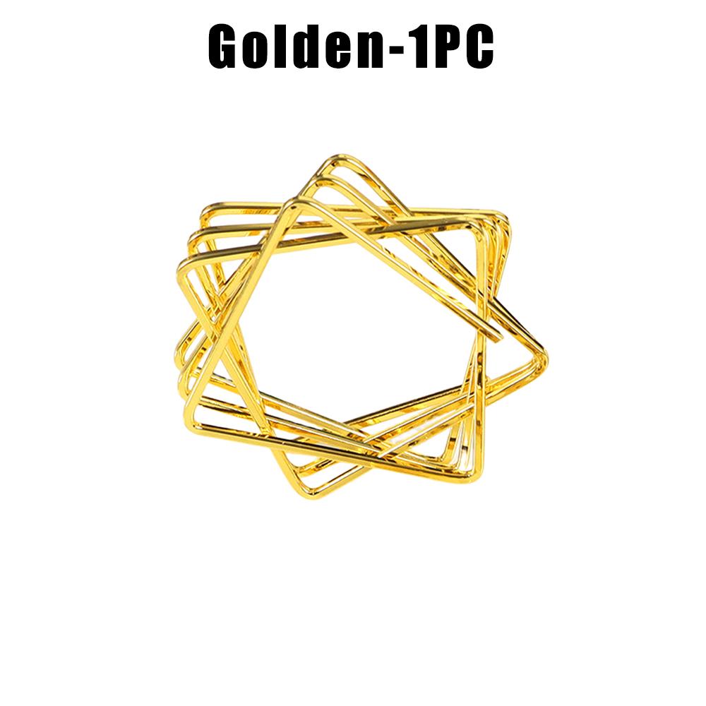Holiday Star Napkin Rings Christmas Polygonal Five Pointed Star Napkin Holders for Table Setting