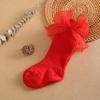 Toddlers Socks Autumn Spring Children Girls Knee High Long Sock Cotton Big Bow Princess Style Children Floor Socks 0-3Y