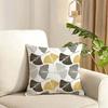 Ginkgo Leaves Printed Cushion Cover Reversible Plush Pillow Cover Soft Fluffy  Home Decor for Sofa Bedroom