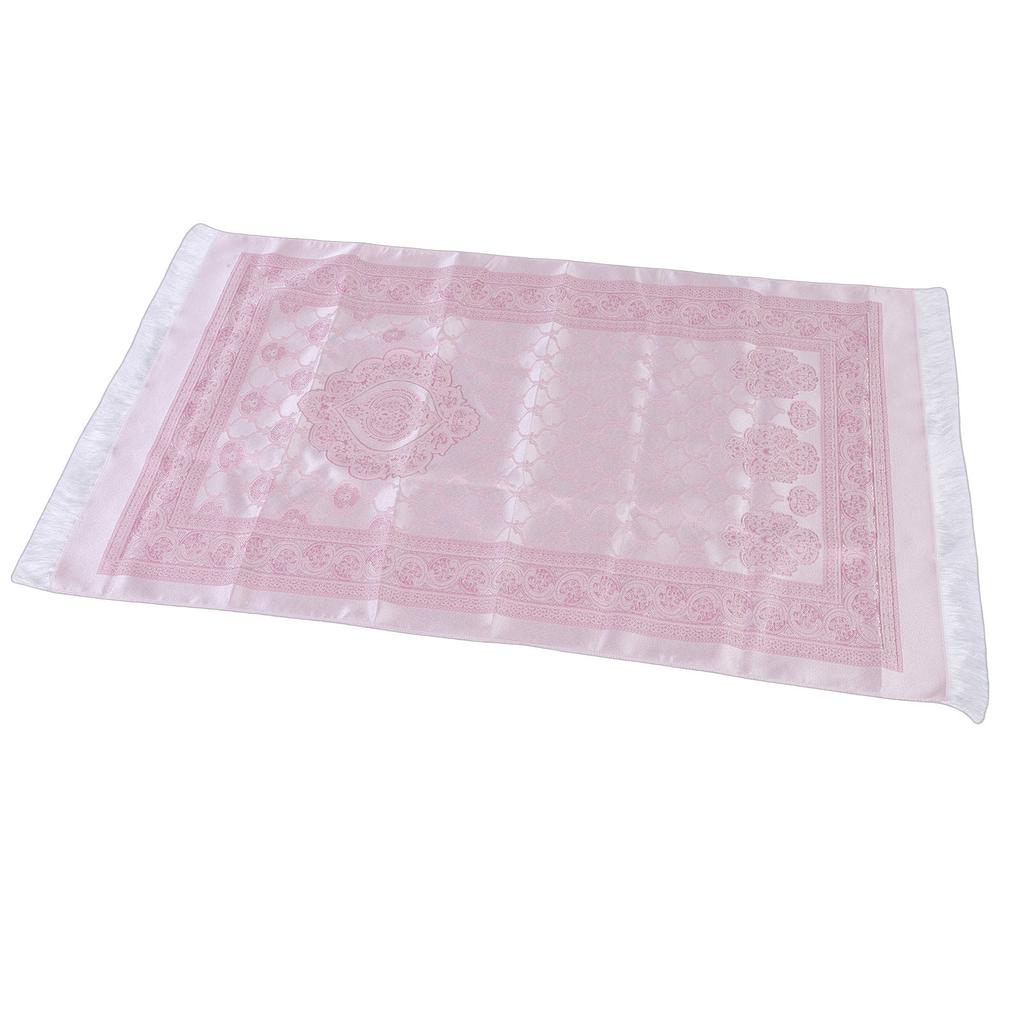 Pray Rug Soft Embroidered Thick Eid Ramadan Islamic Mat with Tassel Storage Bag Pray Beads for Women Men Children Meditation
