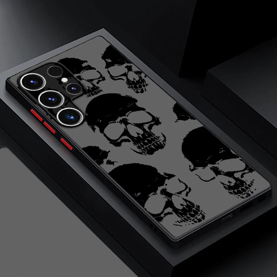 Skeleton Skull Funda Back Phone Cover Case for Samsung Galaxy S20 FE S24 Plus S25 Ultra S26 S23 FE Note 20 Ultra 10+ S21 S22