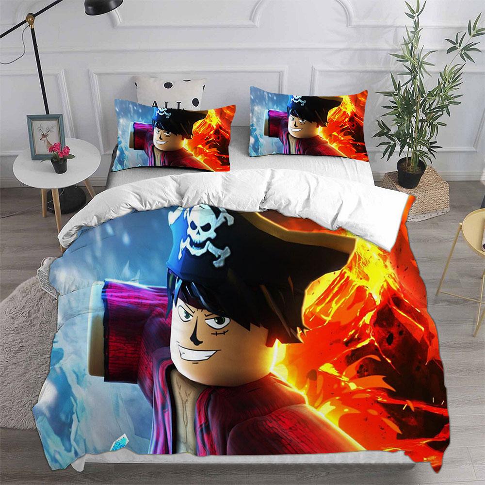 Fashion Game Blox Fruits Bedding Sets Bed Cover Comforter Duvet Cover Pillow Case 2-3 Pieces Sets Kids Adult Bedroom Decoration