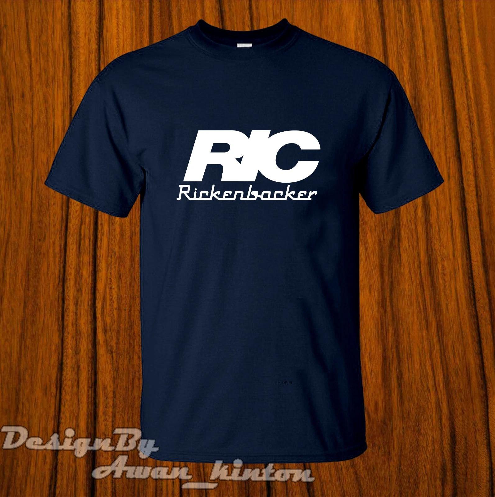 Men s and Women s T-shirts Rickenbacker Funny Guitar Logo Tshirt Free Shipping Made In Usa M