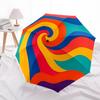 1pc Colorful Swirl Automatic Opening/Closing Umbrella with Operation & Windproof Canopy yy260311017