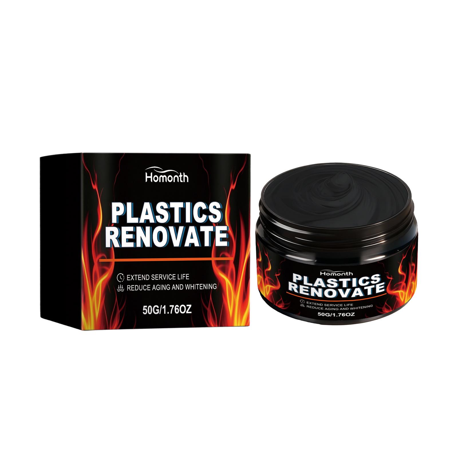 HOMONTH Car Plastic Refurbishing & Polishing Cream for Interior & Exterior Maintenance