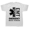 Emt Emergency Medical Technician Printed T Shirt Service Ems Paramedic Cpr First Rescue Graphic TShirt Streetwear Casual Tees